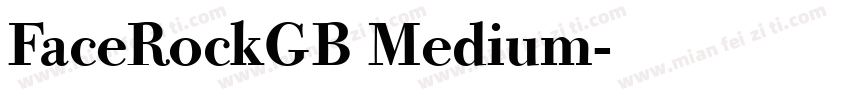 FaceRockGB Medium字体转换